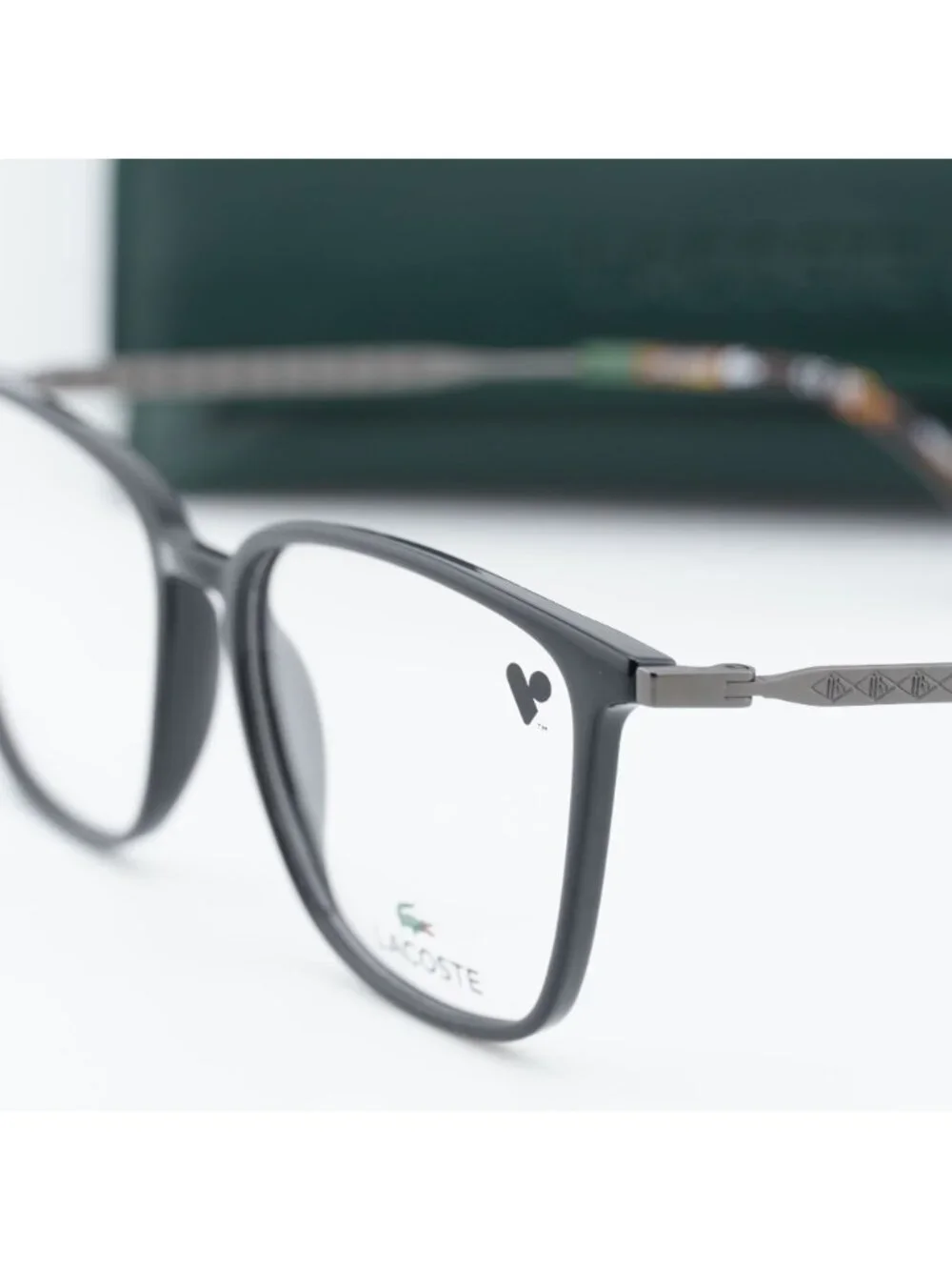 Lacoste L2984 N 001 Square 53mm Eyeglasses - Black